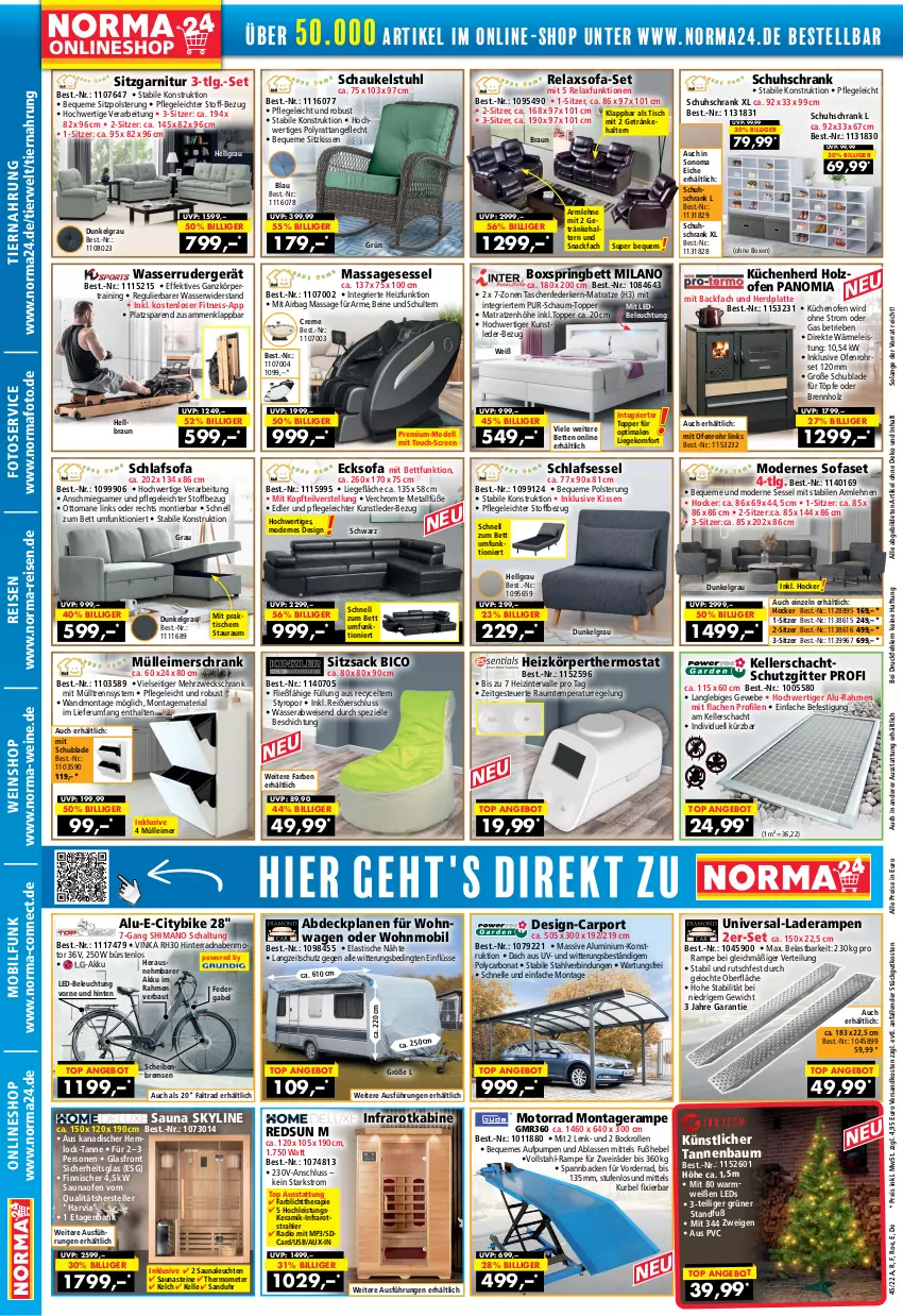 Aktueller Prospekt Norma - Norma - von 27.10 bis 13.11.2022 - strona 2 - produkty: abdeckplane, akku, angebot, armlehnen, asti, Bank, Bau, beleuchtung, bett, Betten, Bona, boxspringbett, braun, Brennholz, bürste, bürsten, Carport, creme, dell, eckschrank, eimer, eis, elle, federkern, gabel, garnitur, getränk, getränke, getränkehalter, hocker, Holz, kissen, latte, led-beleuchtung, leds, leimer, Leuchte, leuchten, LG, Liege, matratze, matratzen, mehrzweckschrank, Mode, Mp3, ndk, Ofen, Radio, reis, rel, Ria, ring, rum, rwe, sac, Schal, Schaukel, schlafsofa, Schrank, schuhschrank, sessel, shimano, sitzkissen, snack, Sofa, sonoma eiche, Spezi, stuhl, Tannenbaum, Tasche, taschen, taschenfederkern-matratze, teller, thermometer, thermostat, Ti, tiernahrung, tisch, topper, uhr, usb, wasser, weck, wein, weine, weinshop