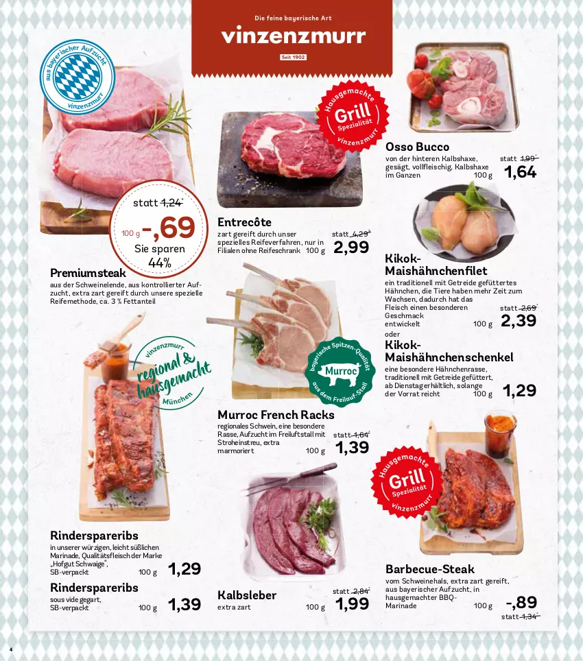 Aktueller Prospekt Aez - Prospekte - von 04.07 bis 09.07.2022 - strona 4 - produkty: axe, barbecue, eis, elle, entrecôte, fleisch, hähnchenschenkel, Haxe, henkel, hofgut, Kalbshaxe, Kalbsleber, mac, mais, marinade, rind, rinder, schenkel, Schrank, schwein, schweine, spareribs, Spezi, steak, Ti, Tiere, trolli, wein, weine, WICK