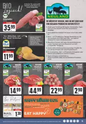 Gazetka promocyjna Edeka - Angebote der Woche - Gazetka - ważna od 30.09 do 30.09.2023 - strona 19 - produkty: aktionspreis, auer, Bau, Bauer, bio, decke, eis, elle, ente, fleisch, hackfleisch, hackfleisch gemischt, hähnchenschenkel, henkel, Krebs, Kugel, LG, mac, mais, natur, nuss, reis, rel, rind, ring, salami, schenkel, schwein, spitzenqualität, Sushi, Ti, Tiere, wasser, wein, WICK