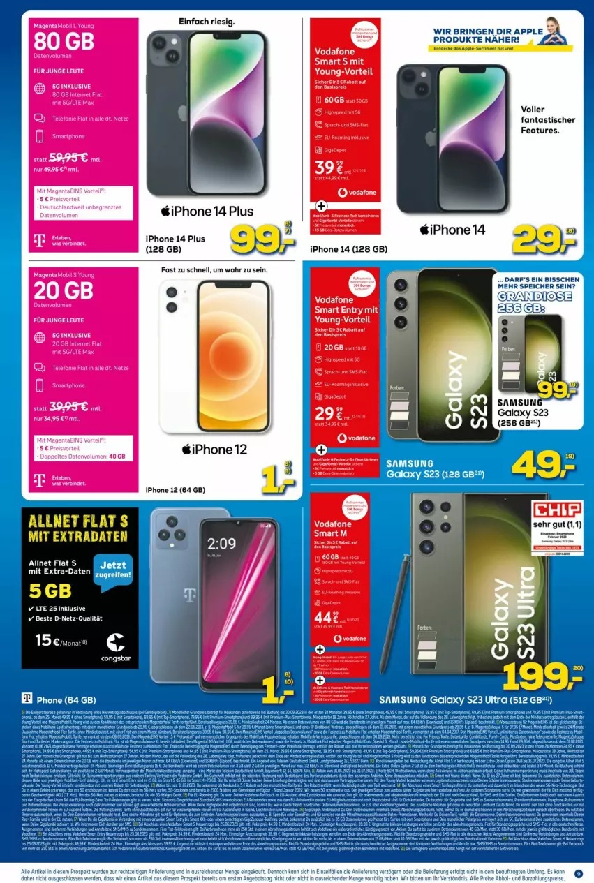 Aktueller Prospekt Euronics - Prospekte - von 14.06 bis 21.06.2023 - strona 9 - produkty: allnet flat, Apple, asti, bett, decke, eis, elle, fanta, iphone, IPhone 12, preisvorteil, reis, ring, Samsung, samsung galaxy, Ti, tisch, vodafone, Yo, ZTE