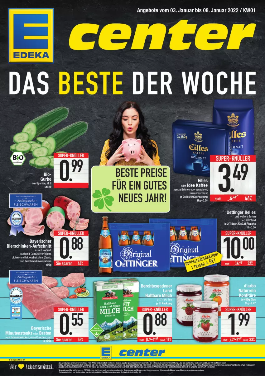 Aktueller Prospekt E Center - Angebote der Woche - von 03.01 bis 08.01.2022 - strona 1 - produkty: ACC, deo, eis, ente, HDD, lebensmittel, LG, ndk, nuss, sac, ssd, tee, Ti, uhu