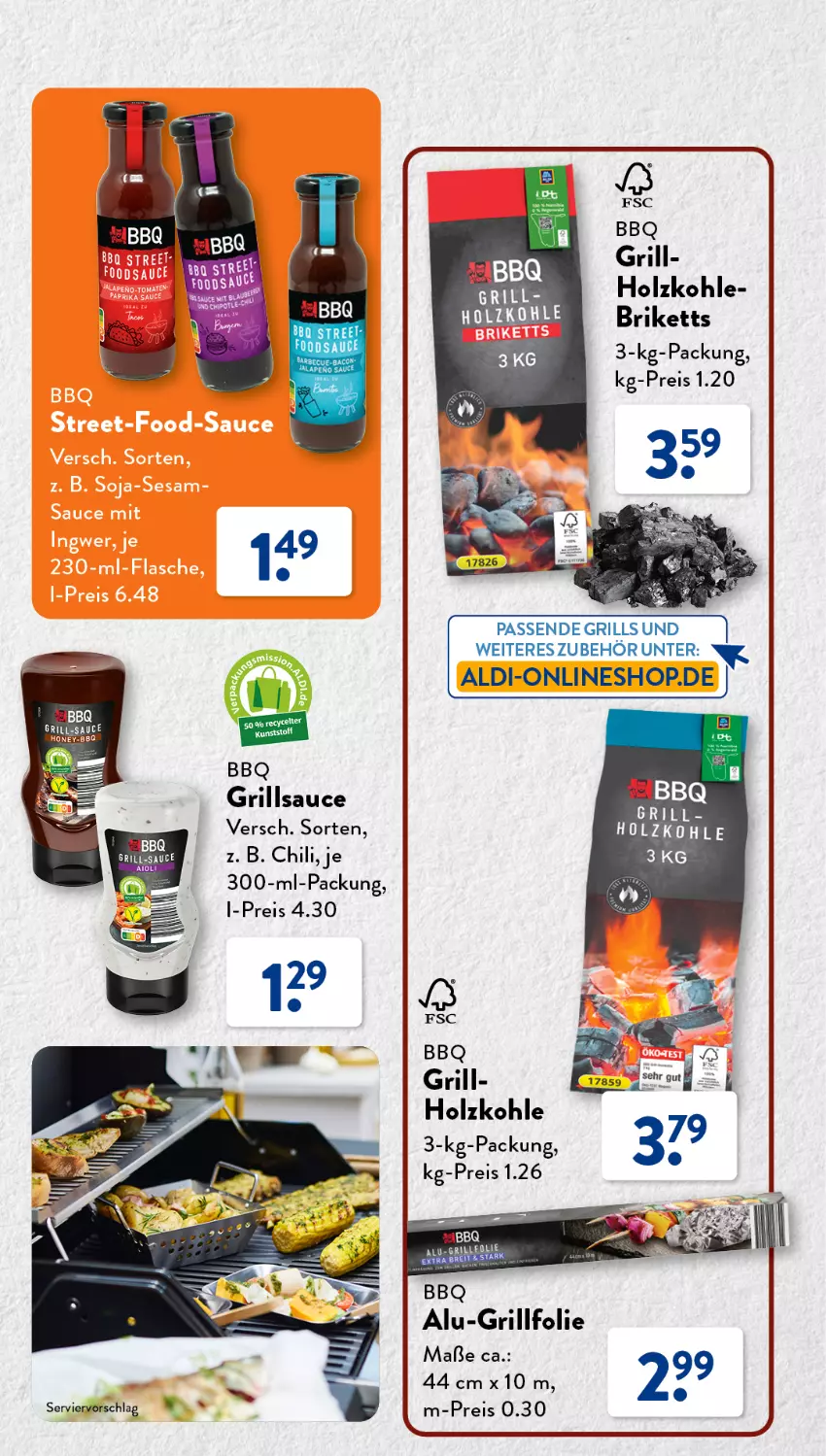 Aktueller Prospekt AldiSud - EIGENMARKEN-VIELFALT FÜR JEDEN GESCHMACK. - von 30.05 bis 03.06.2023 - strona 27 - produkty: aioli, aldi, briketts, chili, eis, grill, grillsauce, Holz, holzkohle, reis, sauce, Ti, tuc