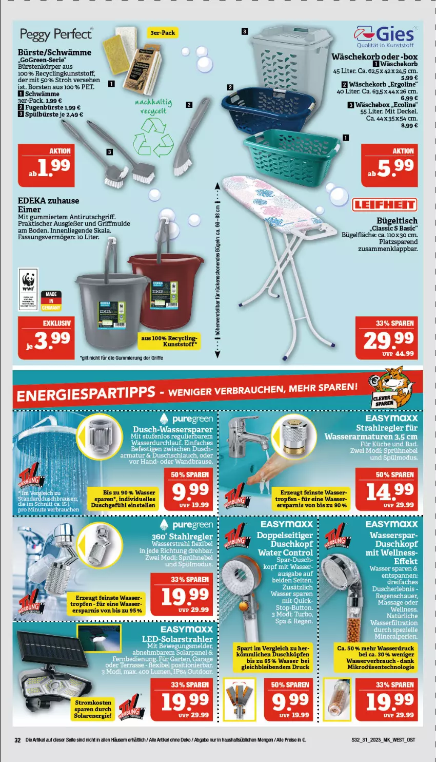 Aktueller Prospekt Marktkauf - Prospekt - von 30.07 bis 05.08.2023 - strona 32 - produkty: aeg, bügel, bügeltisch, bürste, decke, Deckel, deka, eimer, eis, korb, Liege, reis, tee, Ti, tisch, wäschekorb