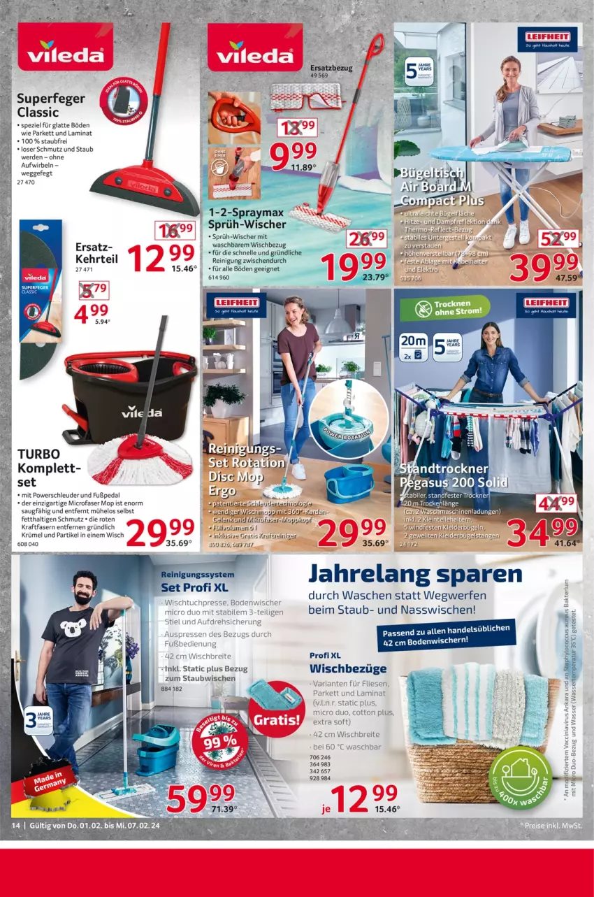 Aktueller Prospekt Selgros - Non Food - von 01.02 bis 07.02.2024 - strona 14 - produkty: ACC, bodenwischer, Brei, cin, eis, Elan, elle, erde, HP, Hylo, kleid, kleider, kraft, laminat, latte, LG, Reinigung, rel, Ria, Spezi, Ti, tuc, wasser, Wischtuchpresse, Yo