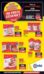 Gazetka promocyjna Combi - Prospekte - Gazetka - ważna od 18.11 do 18.11.2023 - strona 1 - produkty: angebot, angebote, auer, dauertiefpreis, discount, eis, hinterkochschinken, katenschinken, kochschinken, reis, salami, schinken, Ti, tiefpreis, wiener, wiener würstchen, würfel, würstchen
