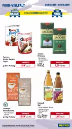 Gazetka promocyjna Metro - Wochen-Angebote - Gazetka - ważna od 03.05 do 03.05.2025 - strona 12 - produkty: angebot, bier, coca-cola, cola, dallmayr, duplo, erdinger, ferrero, flasche, getränk, getränke, gin, Hohes C, jacobs, jacobs krönung, Kinder, kinder riegel, orange, orangen, orangensaft, Palette, pils, riegel, saft, Ti