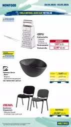 Gazetka promocyjna Metro - Wochen-Angebote - Gazetka - ważna od 03.05 do 03.05.2025 - strona 19 - produkty: angebot, auto, edelstahl, eis, elle, getränk, getränke, kaffee, kaffeevollautomat, küche, Küchen, Küchenhelfer, LG, Metro, milch, nero, Pinzette, reis, Schal, Schale, Spezi, spülmaschinen, stapelstuhl, stuhl, teller, Ti, tiefpreis, tisch, wasser