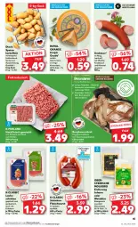 Gazetka promocyjna Kaufland - Prospekt - Gazetka - ważna od 03.01 do 03.01.2024 - strona 45 - produkty: angebot, angebote, auer, Bau, Bauer, braten, brot, eis, fleisch, fleischwurst, geback, gewürz, gouda, hackfleisch, hackfleisch gemischt, kartoffel, kartoffeln, Käse, knoblauch, krakauer, kräuter, kräutern, lachs, lachsschinken, mac, nuss, orange, pfeffer, purland, rind, ring, sac, schinken, schinkenfleischwurst, schwein, schwein und rind, speisekartoffeln, spitzenqualität, Ti, tisch, wein, Weinkäse, wurst