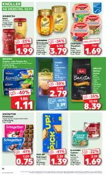 Gazetka promocyjna Kaufland - Prospekt - Gazetka - ważna od 03.01 do 03.01.2024 - strona 46 - produkty: angebot, beutel, Blüte, bohne, bohnen, café au lait, caffè crema, Cap, cappuccino, Cashew, cashewkerne, cin, eis, fisch, früchte, honig, jacobs, kaffee, keks, konfitüre, kräuter, langnese, melitta, milch, milka, Pick Up!, riegel, salat, salz, saupiquet, schogetten, schoko, schokolade, Schwartau, tee, thunfisch, Thunfischsalat, Ti, ZTE