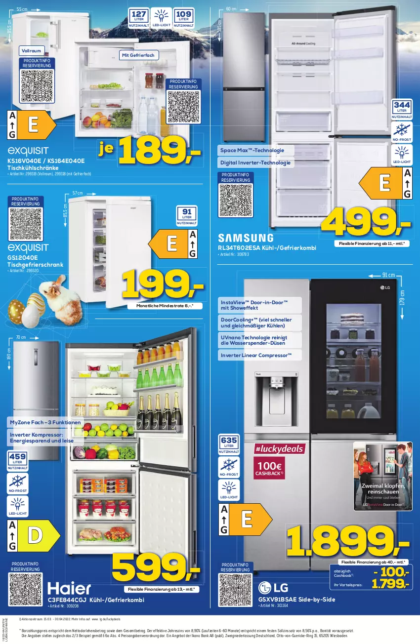 Aktueller Prospekt Berlet - Achtung!  - von 18.04 bis 23.04.2022 - strona 9 - produkty: angebot, Bad, Bank, eis, elle, gefrierfach, gefrierschrank, kompressor, led-licht, LG, reis, ring, Schrank, Ti, tisch, vorteilspreis, wasser