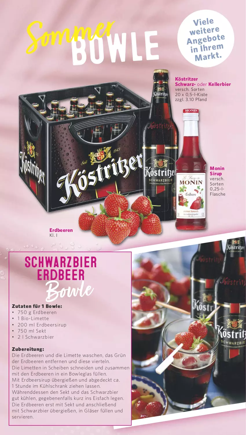 Aktueller Prospekt Combi - Prospekte - von 15.07 bis 20.07.2024 - strona 5 - produkty: angebot, beere, beeren, bier, bio, bowle, eis, elle, erdbeere, erdbeeren, flasche, Gläser, kellerbier, köstritzer, kühlschrank, limette, limetten, Mett, metten, monin, Schrank, sekt, sirup