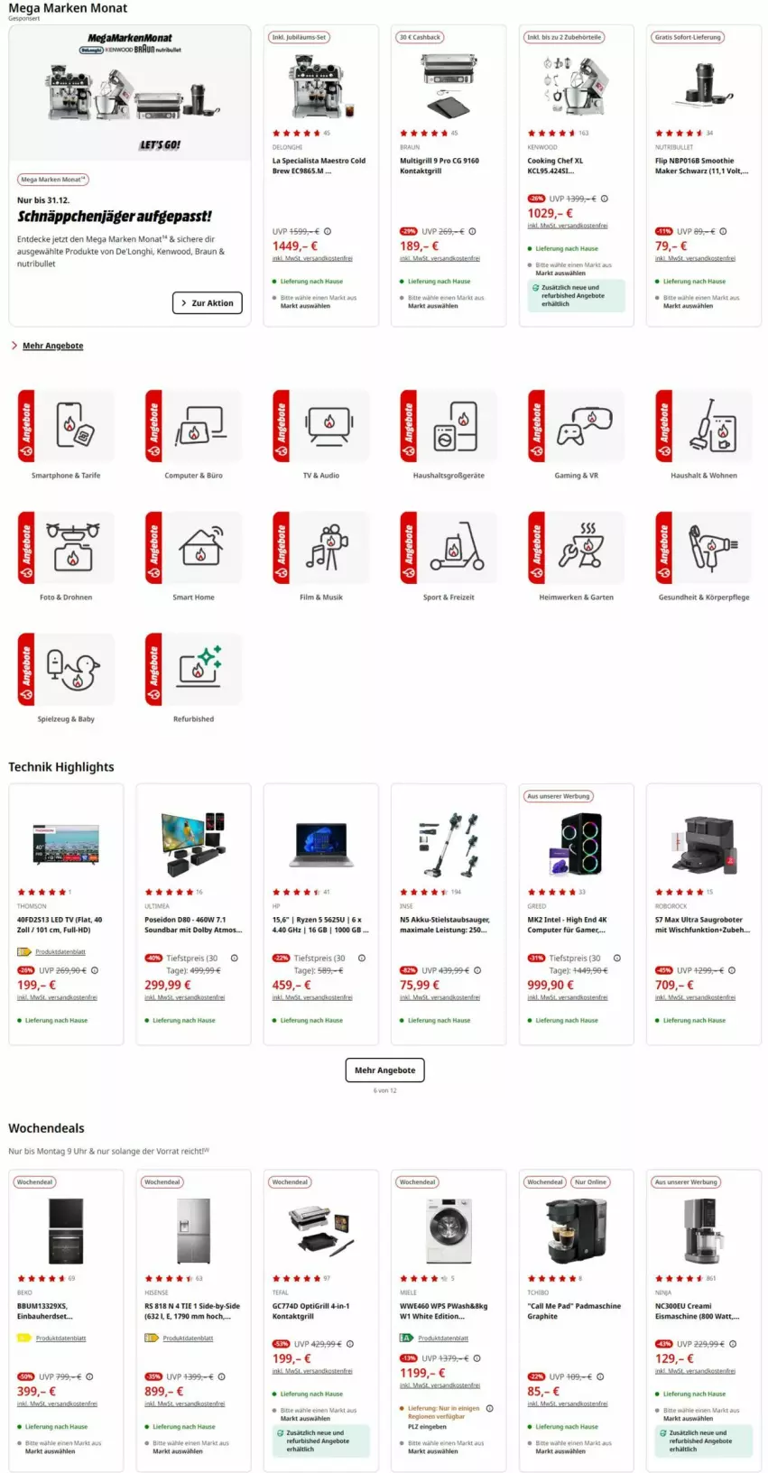 Aktueller Prospekt Media Markt - Prospekte - von 23.12.2025 bis 02.01.2026 - strona 2 - produkty: angebot, angebote, Bau, braun, computer, decke, Drohne, Drohnen, einbauherd, einbauherdset, eis, eismaschine, ente, erde, Garten, Gesundheit, grill, herdset, K2, kontaktgrill, körperpflege, led tv, ndk, pute, reis, schnäppchen, smartphone, smoothie, soundbar, spielzeug, Sport, ssd, Ti, uhr