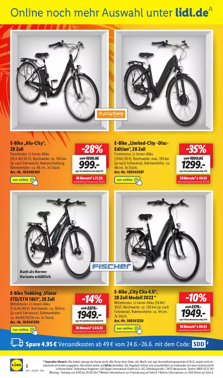 Aktueller Prospekt Lidl - Aktionsprospekt - von 20.06 bis 25.06.2022 - strona 47 - produkty: akku, angebot, angebote, dell, E-Bike, eis, elle, Mode, ndk, reis, rel, Ria, rwe, Schal, Schale, telefon, Ti, uhr