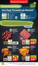 Gazetka promocyjna Lidl - Aktionsprospekt - Gazetka - ważna od 25.06 do 25.06.2022 - strona 4 - produkty: bio, eis, ente, erde, fleisch, grill, grillhähnchen, gulasch, hackfleisch, Hähnchenfleisch, lebensmittel, Liege, Meister, minutenschnitzel, ndk, pute, Rauch, reis, Ria, rind, rinder, rinderhackfleisch, Schal, Schale, schnitzel, Ti