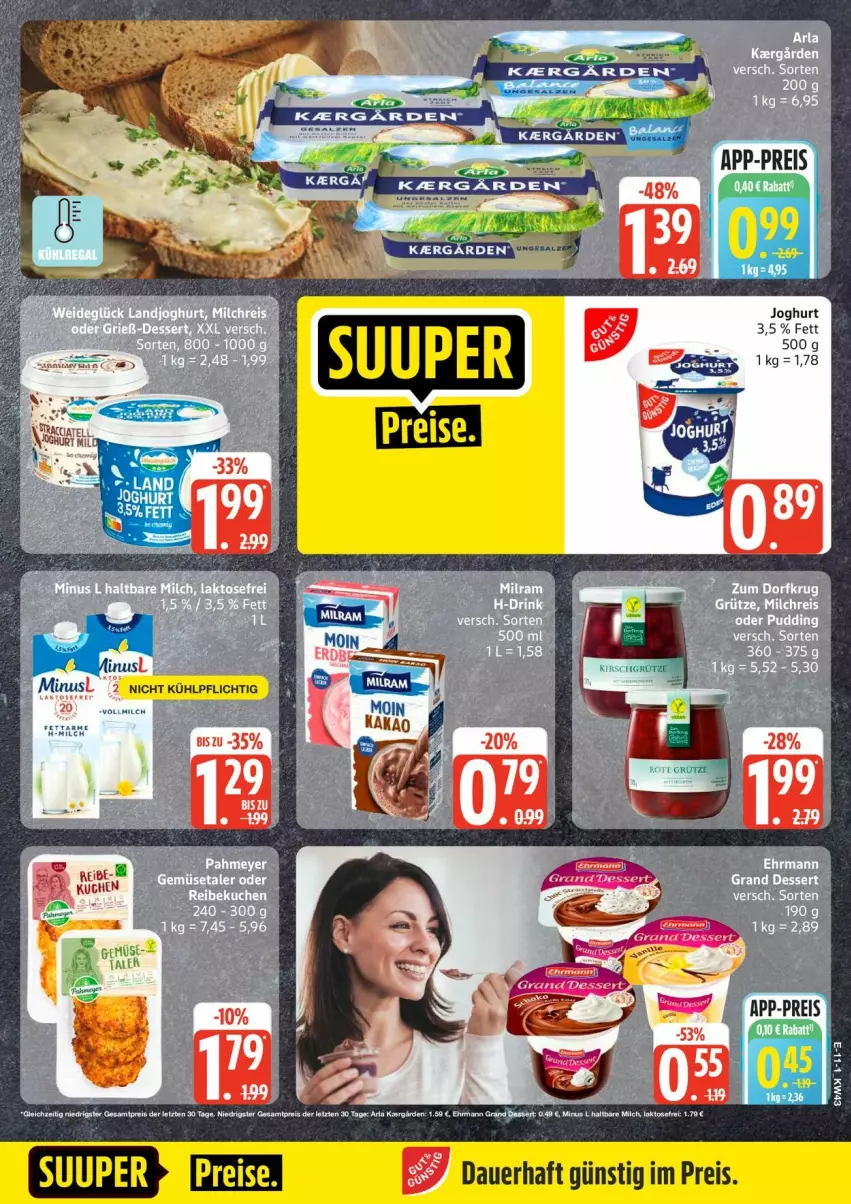 Aktueller Prospekt Edeka - Prospekte - von 19.10 bis 24.10.2026 - strona 13 - produkty: arla, dessert, eis, joghur, joghurt, reis, tee