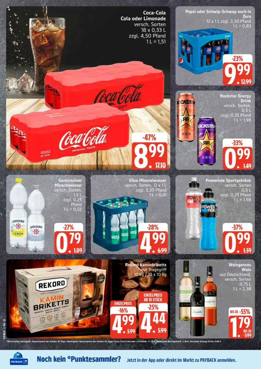 Aktueller Prospekt Edeka - Prospekte - von 19.10 bis 24.10.2026 - strona 20 - produkty: coca-cola, cola, limo, limonade, payback, steiner, tesa