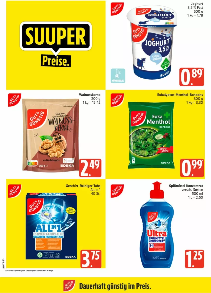 Aktueller Prospekt Edeka - Prospekte - von 19.10 bis 24.10.2026 - strona 4 - produkty: auer, bonbons, eis, geschirr, joghur, joghurt, nuss, reiniger, reis, spülmittel, Ti, walnuss, walnusskerne, ZTE