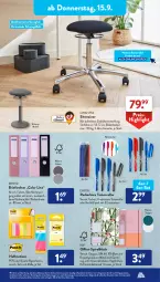 Gazetka promocyjna AldiSud - NÄCHSTE WOCHE - Gazetka - ważna od 17.09 do 17.09.2022 - strona 21 - produkty: aldi, alle artikel ohne dekoration, aust, Brei, brie, dekoration, dell, din a4, eis, elle, expertiz, gin, möbel, Mode, office, ordner, papier, reis, Roller, Sitzhöhe, sitzhöhenverstellung, Ti, ZTE