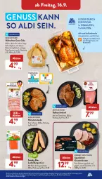 Gazetka promocyjna AldiSud - NÄCHSTE WOCHE - Gazetka - ważna od 17.09 do 17.09.2022 - strona 35 - produkty: aldi, alle artikel ohne dekoration, bio, braten, dekoration, eis, filet, fleisch, geback, gin, kalbsschnitzel, Kette, Kroketten, krustenbraten, lachs, lachsfilet, mais, minutensteaks, nuss, reis, SANTE, Schal, Schale, schnitzel, schwein, steak, steaks, Ti, wein, ZTE