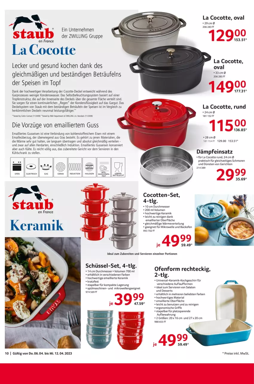 Aktueller Prospekt Selgros - Nonfood - von 06.04 bis 12.04.2023 - strona 10 - produkty: backofen, decke, Deckel, dessert, desserts, eis, elle, geschirr, herdarten, kühlschrank, LG, maille, messer, mikrowelle, Ofen, reis, Ria, rosen, salat, salate, Schrank, schüssel, spülmaschinen, Ti, tisch, topf, wasser