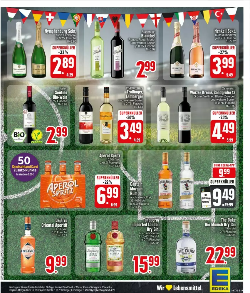 Aktueller Prospekt Edeka - Prospekte - von 24.06 bis 29.06.2024 - strona 19 - produkty: alkohol, auer, blauer zweigelt, eis, flasche, grüner veltliner, henkel, henkell, henkell sekt, lebensmittel, reis, sekt, ZTE, Zweigelt