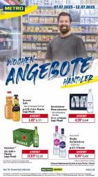 Gazetka promocyjna Metro - Wochen-Angebote Händler - Gazetka - ważna od 12.07 do 12.07.2025 - strona 1 - produkty: abholpreise, Alwa, angebot, angebote, eis, flasche, gerolsteine, gerolsteiner, getränk, getränke, Gorbatschow, granini, heineken, ilag, Metro, mineralwasser, Palette, Rauch, reis, rwe, saft, steiner, Ti, tiefpreis, wasser, wodka