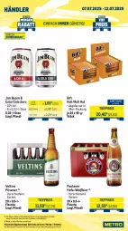 Gazetka promocyjna Metro - Wochen-Angebote Händler - Gazetka - ważna od 12.07 do 12.07.2025 - strona 4 - produkty: bier, bifi, cola, eis, flasche, getränk, getränke, Hefe, jim beam, Palette, Paula, paulaner, pils, pilsener, reis, Ti, tiefpreis, veltins, veltins pilsener
