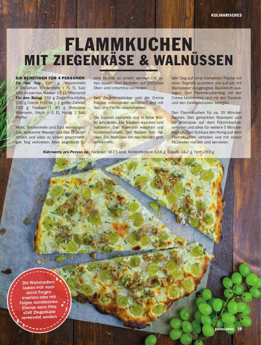 Aktueller Prospekt Hit - Prospekte - von 01.09 bis 31.10.2022 - strona 19 - produkty: backofen, bier, Biere, creme, ente, erde, Feigen, feta, flammkuchen, Flammkuchenteig, frischkäse, Hefe, honig, Käse, kuchen, lamm, leine, mehl, Ofen, papier, pfeffer, pflanze, pflanzen, Pflanzenöl, pizza, Roller, rosmarin, rwe, salz, Teigrolle, Ti, trauben, wasser, wein, weizenmehl, würfel, ziegenfrischkäse, ziegenkäse, zwiebel