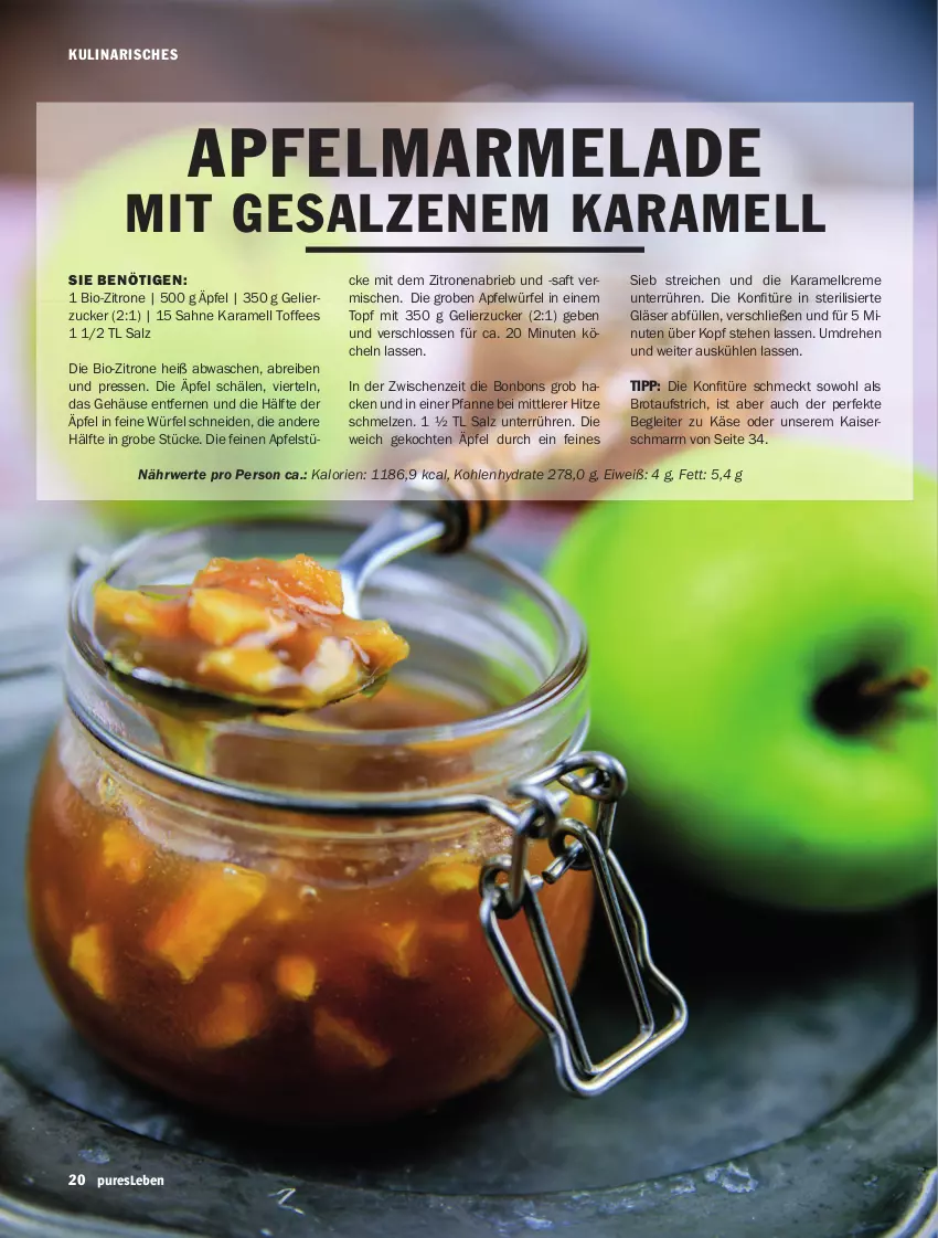 Aktueller Prospekt Hit - Prospekte - von 01.09 bis 31.10.2022 - strona 20 - produkty: apfel, aufstrich, bio, bonbons, Brei, brie, brot, brotaufstrich, creme, gelierzucker, Gläser, Kaiser, Kaiserschmarrn, karamell, Käse, konfitüre, marmelade, pfanne, rwe, saft, sahne, salz, Ti, topf, würfel, zitrone, zitronen, zucker