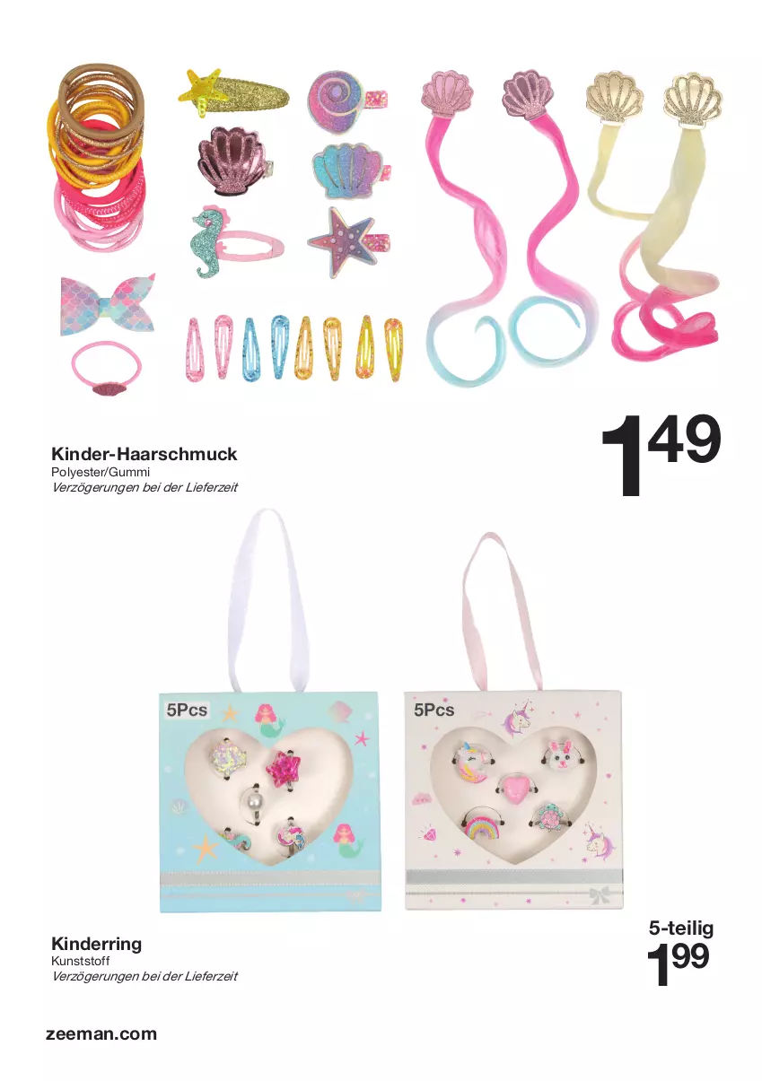 Aktueller Prospekt Zeeman - Prospekte - von 14.05 bis 20.05.2022 - strona 4 - produkty: Haarschmuck, Kinder, ring, Schmuck