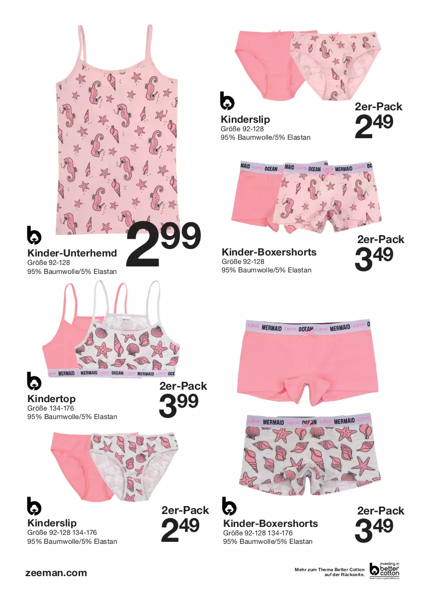 Aktueller Prospekt Zeeman - Prospekte - von 14.05 bis 20.05.2022 - strona 6 - produkty: Bau, baumwolle, bett, hemd, Kinder, Kinder-Boxershorts, Kinder-Unterhemd, shorts, slip, Unterhemd, wolle