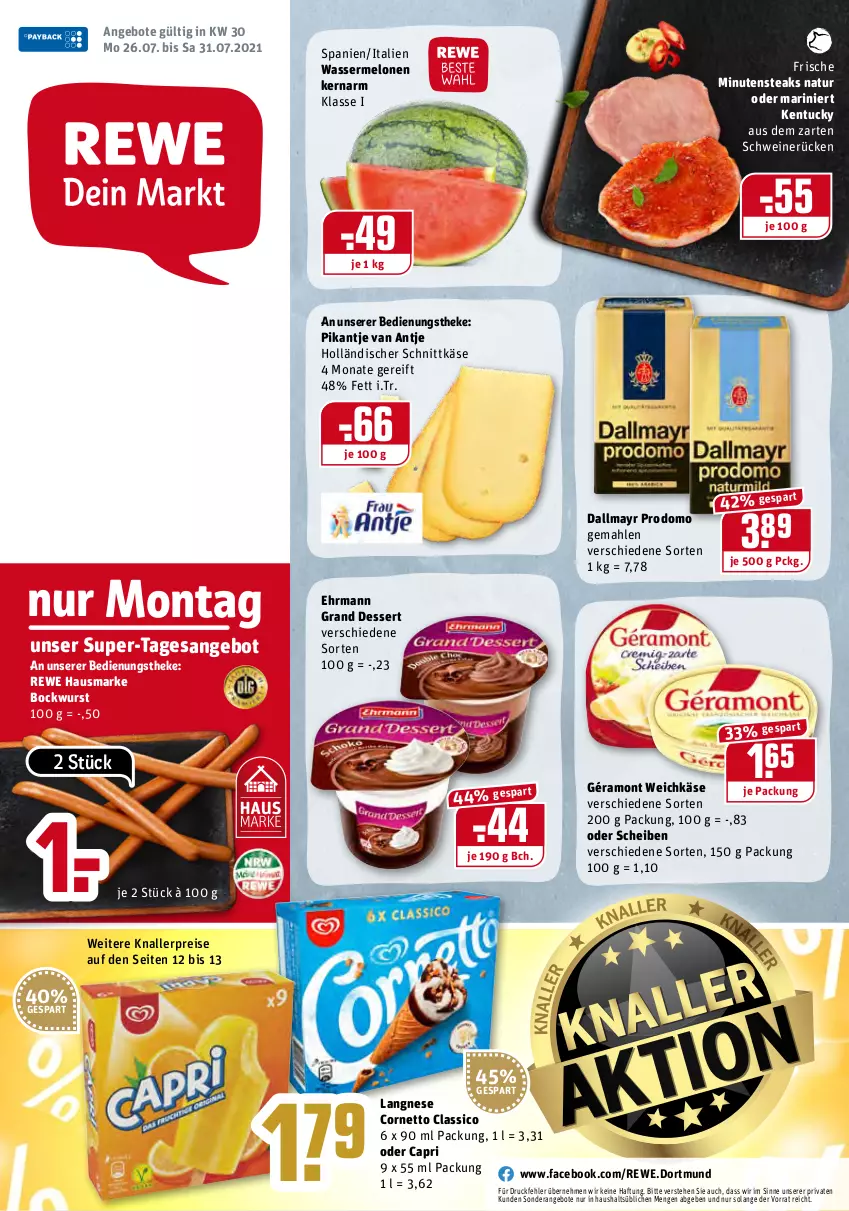 Aktueller Prospekt Rewe - Diese Woche im Angebot! - von 26.07 bis 31.07.2021 - strona 1