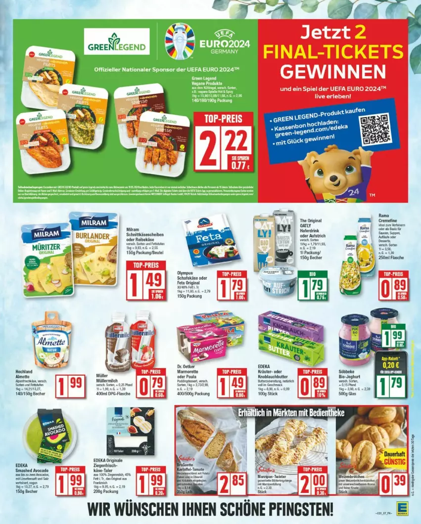 Aktueller Prospekt Edeka - Prospekte - von 13.05 bis 18.05.2024 - strona 7 - produkty: aufstrich, Becher, beutel, butter, deka, Dr. Oetker, drink, elle, ente, Germ, gin, Käse, knoblauch, Knoblauchbutter, kräuter, marmorette, Müller, Paula, Ti