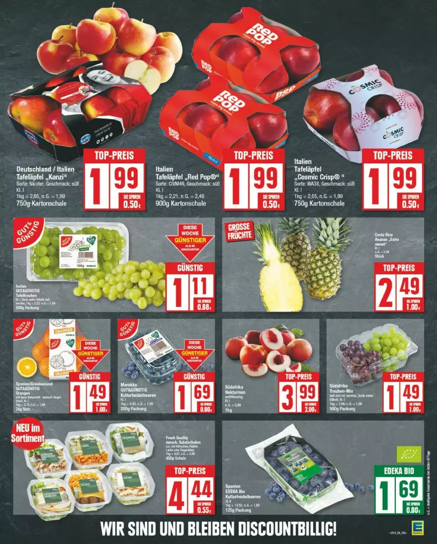 Aktueller Prospekt Edeka - Prospekte - von 01.04 bis 06.04.2024 - strona 3 - produkty: eier, eis, reis, Schal, Schale, tafeläpfel, tee, Ti, top-preis