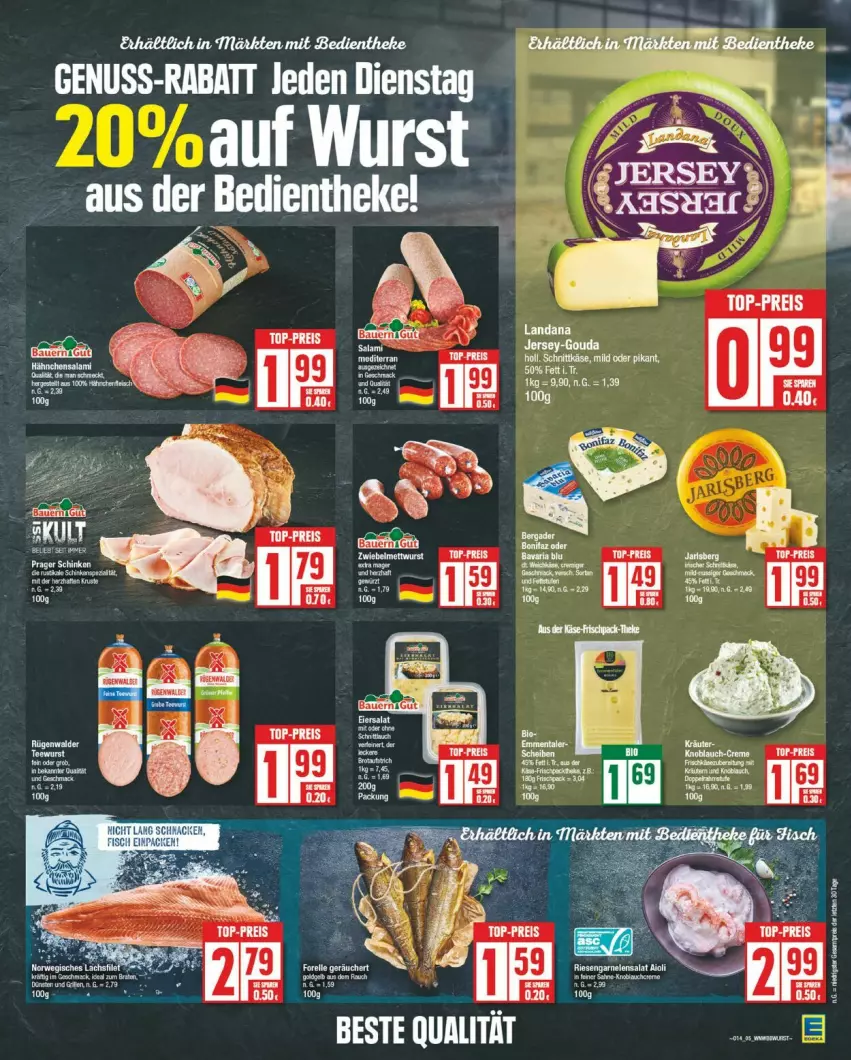 Aktueller Prospekt Edeka - Prospekte - von 01.04 bis 06.04.2024 - strona 5 - produkty: bergader, eis, Käse, nuss, reis, schnittkäse, tee, top-preis