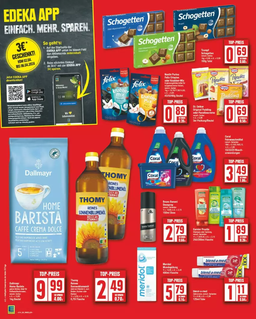 Aktueller Prospekt Edeka - Prospekte - von 01.04 bis 06.04.2024 - strona 6 - produkty: bruno banani, eis, felix, reis, Ti, top-preis