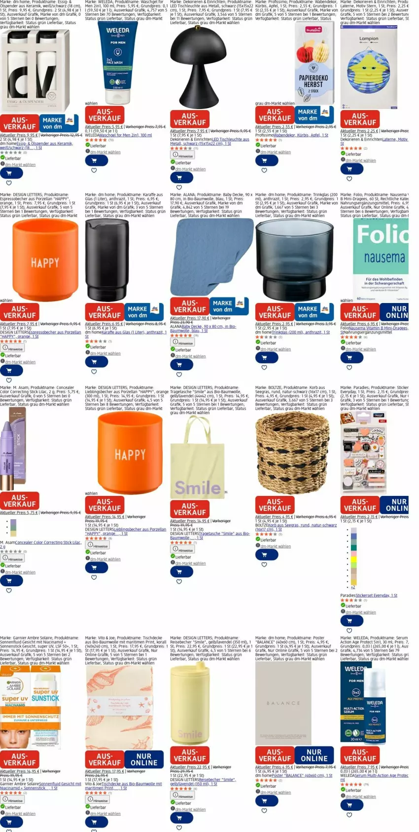 Aktueller Prospekt Dm Drogerie - Prospekte - von 17.11 bis 26.11.2025 - strona 17 - produkty: Ambre Solaire, apfel, Bau, baumwolle, Becher, bio, bio-baumwolle, cin, decke, eis, elle, erde, espresso, essig, garnier, Karaffe, korb, Kürbis, laterne, lavendel, LED Tischleuchte, Leuchte, LG, natur, Omep, orange, papier, Profissimo, reis, rum, Serum, sim, Tasche, Ti, tisch, tischdecke, tischleuchte, tragetasche, trinkglas, waschgel, weleda, wolle