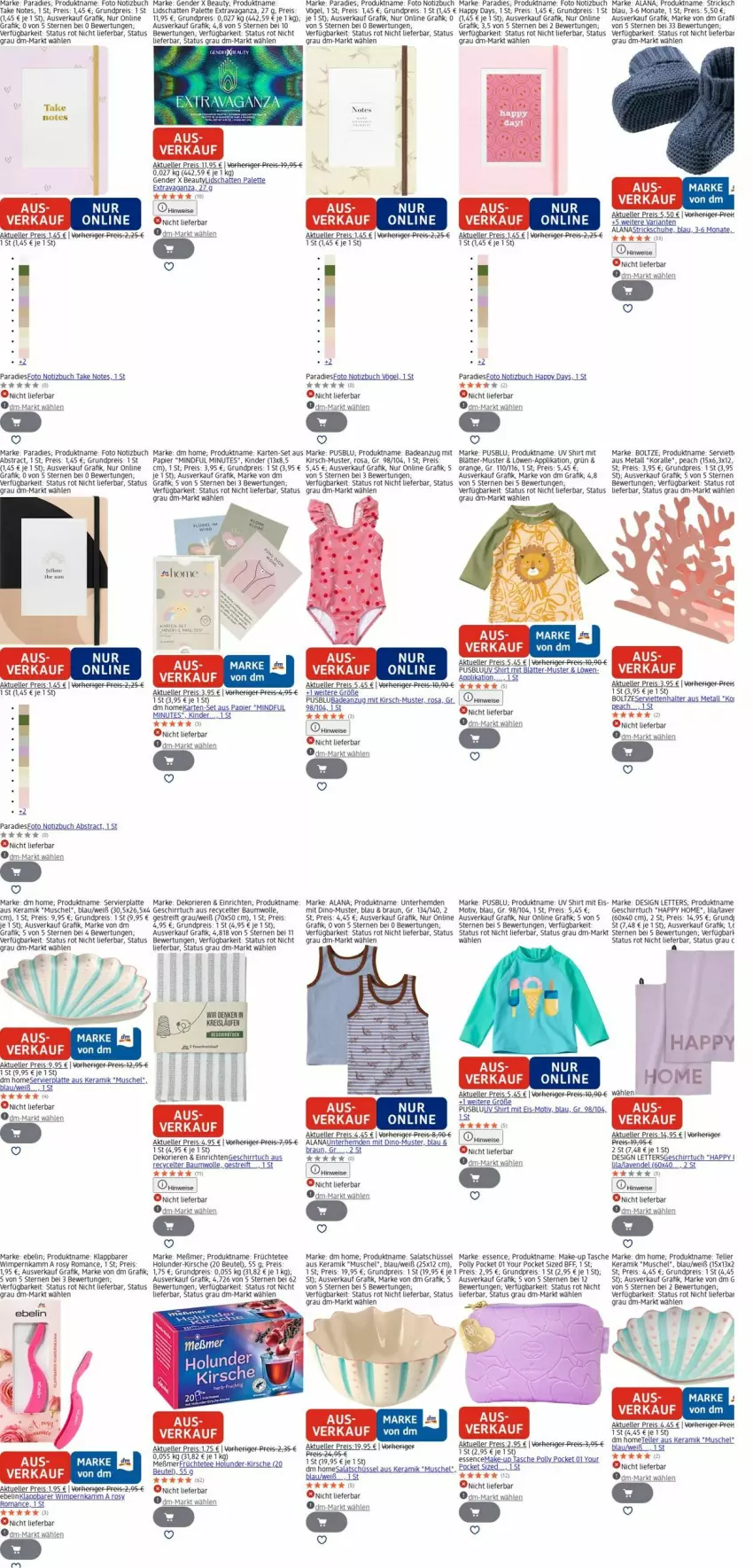 Aktueller Prospekt Dm Drogerie - Prospekte - von 17.11 bis 26.11.2025 - strona 28 - produkty: Anzug, Bad, badeanzug, Bau, baumwolle, beutel, braun, buch, eis, elle, ente, früchte, Früchtetee, geschirr, geschirrtuch, Happy Day, hemd, hemden, holunder, Kinder, kirsch, kirsche, latte, lavendel, Make-up, Meßmer, orange, Palette, papier, reis, Ria, salat, schuhe, schüssel, shirt, Tasche, tee, teller, Ti, tuc, uhu, Unterhemd, unterhemden, usb, wolle, Yo