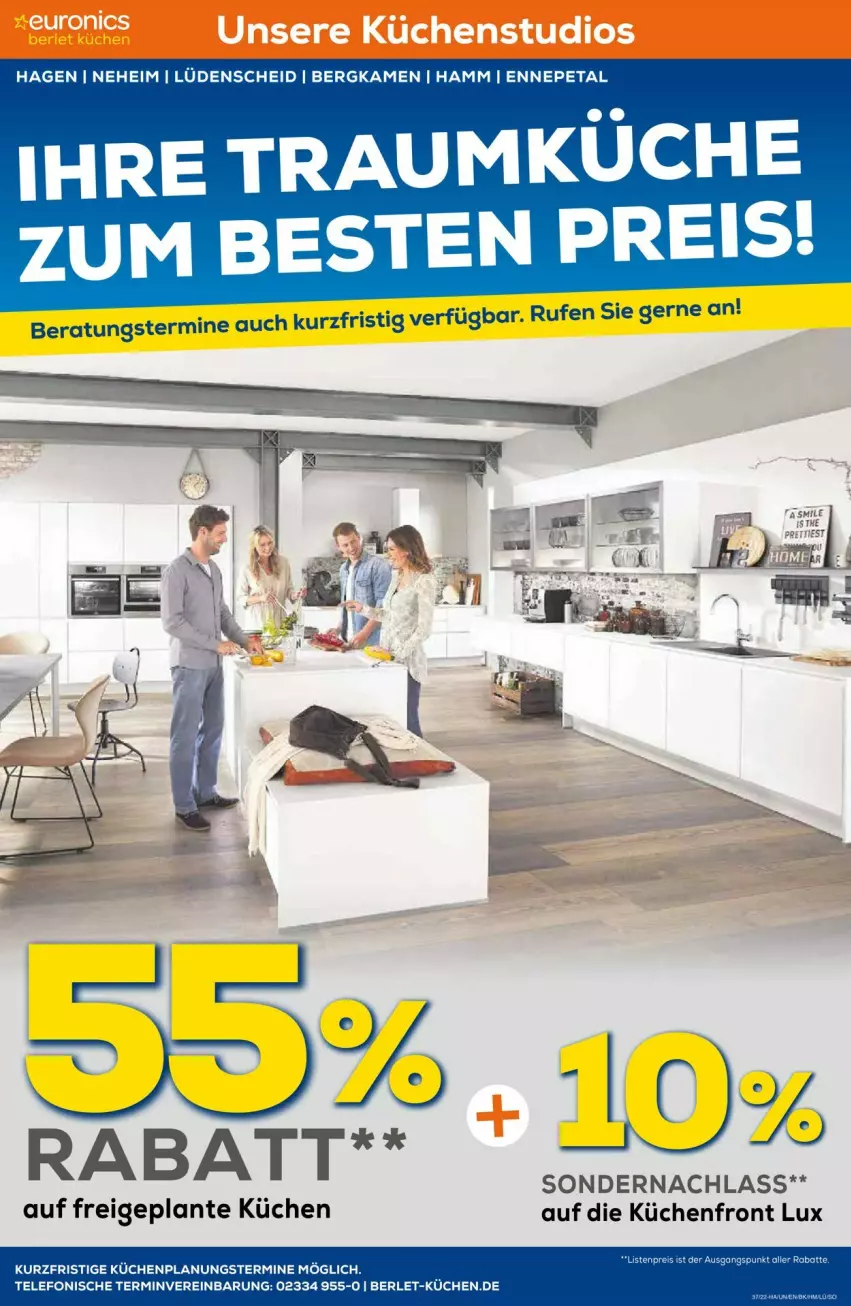 Aktueller Prospekt Euronics - Prospekte - von 14.09 bis 21.09.2022 - strona 6 - produkty: eis, küche, Küchen, reis, telefon, Ti