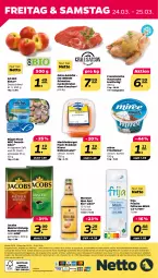 Gazetka promocyjna Netto - Woche 12 - Gazetka - ważna od 25.03 do 25.03.2023 - strona 32 - produkty: alle artikel ohne dekoration, angebot, aust, bio, braten, burger, dekoration, Dorsch, eier, eis, elle, feinkost, fisch, fische, frischkäse, grill, jacobs, Jacobs Meisterröstung, Käse, likör, Meister, meisterröstung, milch, miree, reis, saft, salat, schwein, schweine, schweinenacken, Ti, Waage, wein, weine