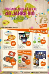 Gazetka promocyjna Tegut - Angebote der Woche - Gazetka - ważna od 25.06 do 25.06.2022 - strona 1 - produkty: alkohol, angebot, angebote, Bau, Becher, bio, cocktail, creme, dekoration, eier, eis, eiscreme, ente, flasche, französischer weichkäse, géramont, getränk, getränke, Jubiläums, jubiläumsangebot, Käse, kräuter, landprimus, marinade, mönchshof, Nackensteak, nackensteaks, natur, naturland, oder kräuter, paprika, Rauch, Schal, Schale, schwein, schweine, schweinenacken, Soda, steak, steaks, Ti, tomate, tomaten, waschmittel, weichkäse, wein, weine