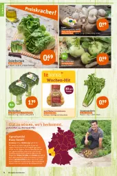 Gazetka promocyjna Tegut - Angebote der Woche - Gazetka - ważna od 25.06 do 25.06.2022 - strona 4 - produkty: angebot, angebote, Bau, beere, bio, brokkoli, champignon, champignons, dekoration, eis, elle, frucht, kohlrabi, lebensmittel, LG, mac, rum, salat, salatherzen, Schal, Schale, stauden, Ti, ZTE, zwiebel