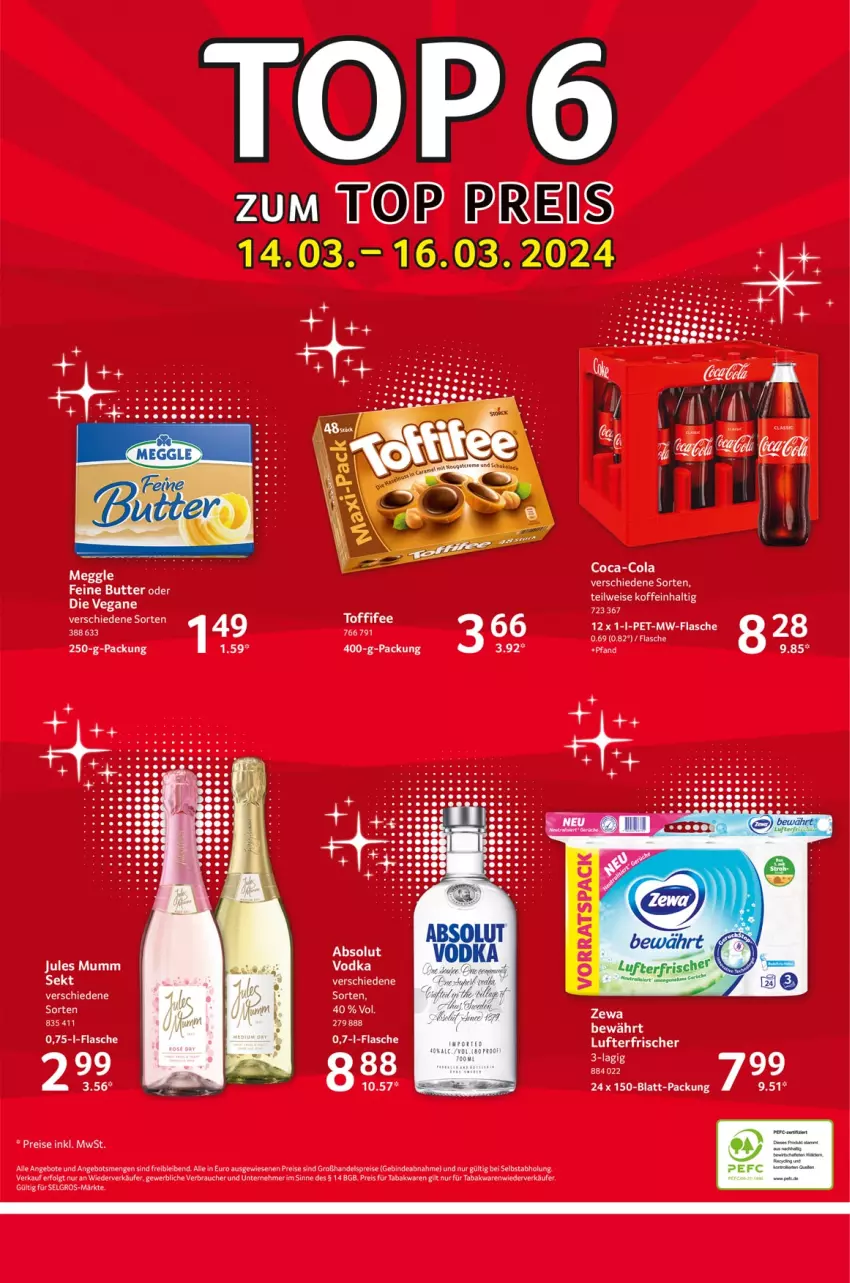 Aktueller Prospekt Selgros - Food - von 14.03 bis 20.03.2024 - strona 32 - produkty: angebot, angebote, coca-cola, cola, eis, elle, ente, flasche, jules mumm, LG, lufterfrischer, mumm, mw-flasche, Rauch, reis, sekt, Ti