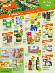 Gazetka promocyjna Tegut - Angebote der Woche - Gazetka - ważna od 01.07 do 01.07.2023 - strona 1 - produkty: andechser natur, angebot, angebote, apfel, Bau, Becher, beere, beeren, beutel, bio, Bio-Feta, Bio-Käse, bioland, bohne, bohnen, brezel, brustfilet, butter, darbo, darboven, dekoration, eis, espresso, feta, filet, filets, flasche, followfish, Garten, gewürz, Gewürzgurke, gewürzgurken, gin, Gläser, gurke, gurken, hähnchenbrust, hähnchenbrustfilet, heidelbeere, heidelbeeren, himbeer, himbeere, himbeeren, huober, joghur, joghurt, Käse, käsescheiben, lachs, leine, milch, natur, natura, naturland, oder espresso, olive, oliven, olivenöl, papier, reis, rezept, ring, Süßrahmbutter, tee, Ti, tomate, tomaten, weidemilch, Wild, ZTE