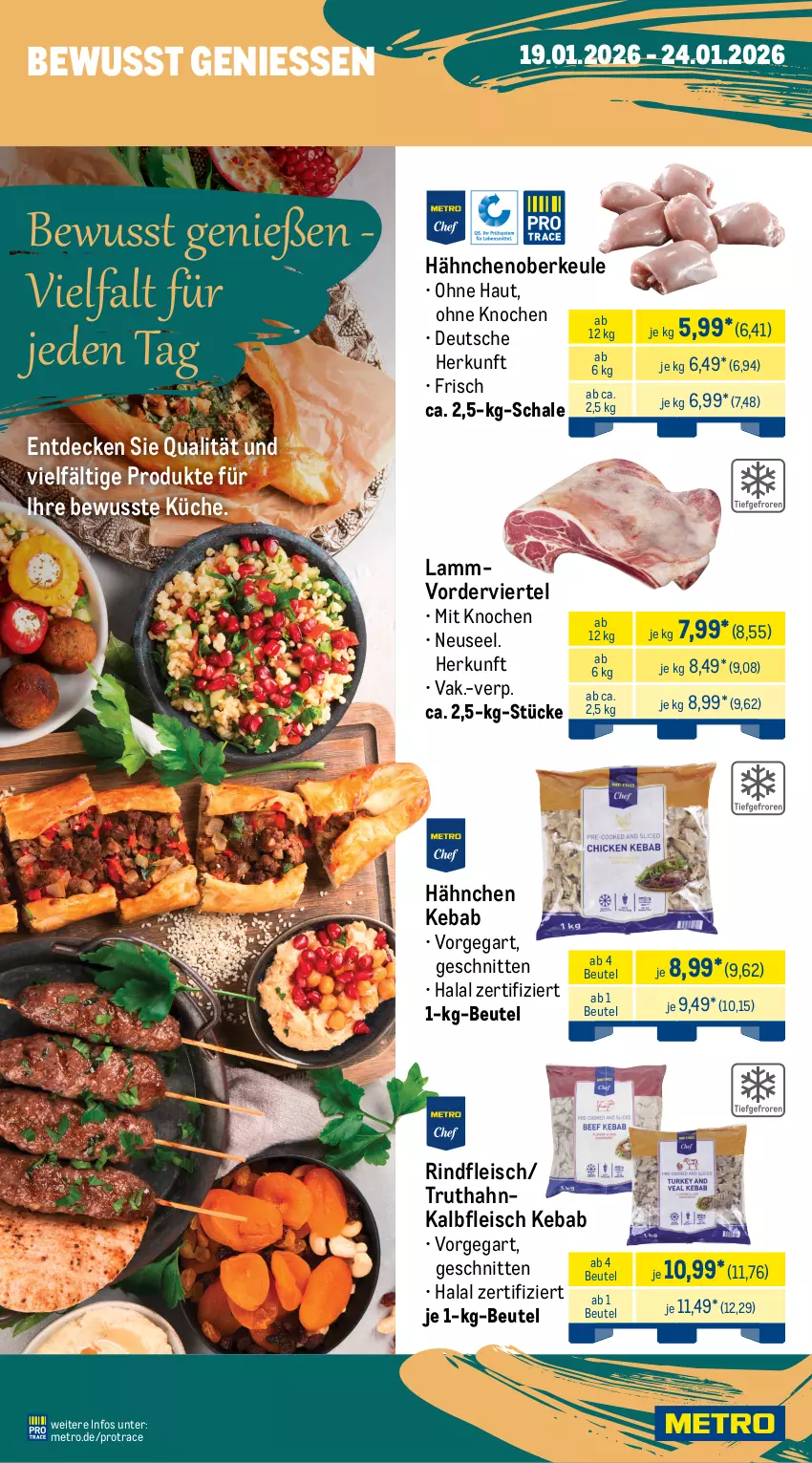 Aktueller Prospekt Metro - Wochen-Angebote - von 19.01 bis 24.01.2026 - strona 5 - produkty: beutel, decke, eis, fleisch, gulasch, Kalbfleisch, küche, lamm, Metro, Nackensteak, nackensteaks, reis, rind, rinder, rindfleisch, Schal, Schale, schnitten, schnitzel, schwein, schweine, schweinenacken, schweineschnitzel, steak, steaks, Ti, tiefpreis, truthahn, wein, weine