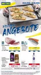 Gazetka promocyjna Metro - Wochen-Angebote - Gazetka - ważna od 24.01 do 24.01.2026 - strona 1 - produkty: abholpreise, angebot, angebote, aqua, bohne, eis, espresso, filet, flasche, getränk, getränke, Gorbatschow, ilag, lachs, lachsfilet, lavazza, Metro, metro gastro, Palette, Rauch, reis, rind, rinder, rwe, tafelspitz, Ti, tiefpreis, wodka