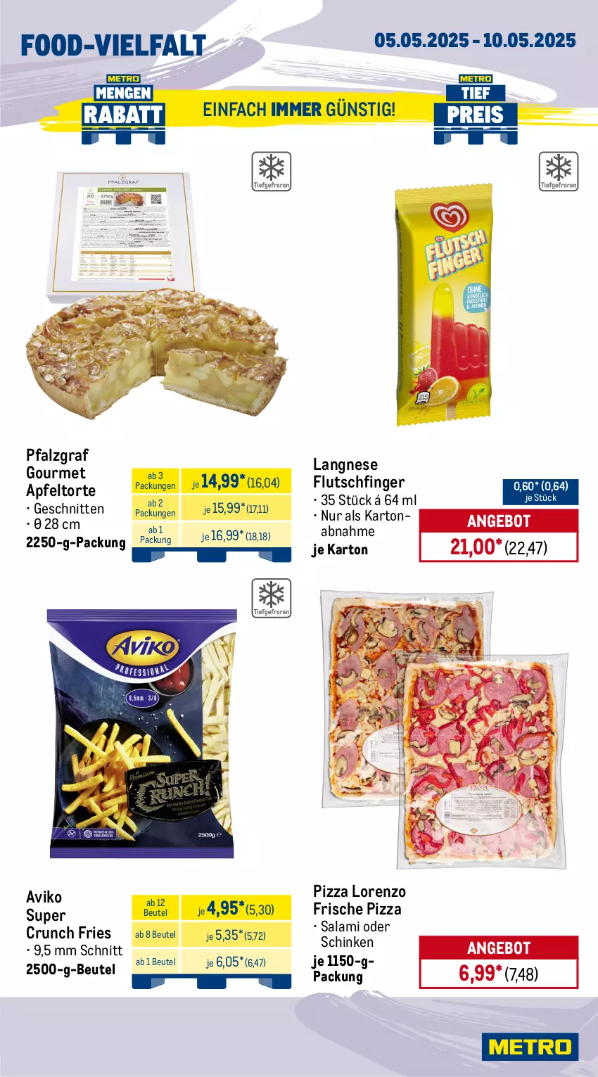 Aktueller Prospekt Metro - Wochen-Angebote Gastro - von 05.05 bis 10.05.2025 - strona 11 - produkty: angebot, apfel, beutel, bockwurst, edamer, eis, gouda, langnese, lorenz, mac, milch, milram, pizza, prosciutto, prosciutto crudo, reis, salami, schinken, schnitten, Ti, tiefpreis, torte, wurst