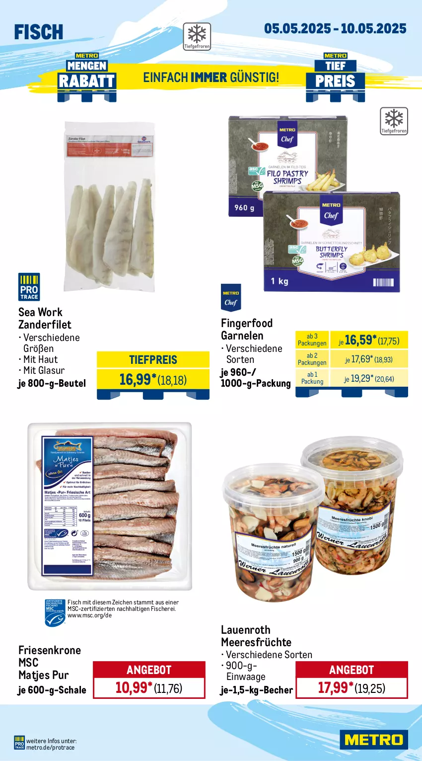 Aktueller Prospekt Metro - Wochen-Angebote Gastro - von 05.05 bis 10.05.2025 - strona 6 - produkty: ananas, angebot, Becher, beere, beeren, beutel, eis, erdbeere, erdbeeren, filet, fisch, fische, Fischer, früchte, garnelen, krone, matjes, meeresfrüchte, Metro, obst, orange, orangen, reis, sac, saft, Saftorangen, Schal, Schale, Schere, Ti, tiefpreis, Waage, Zander, zitrone, zitronen