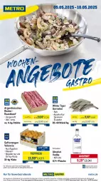 Gazetka promocyjna Metro - Wochen-Angebote Gastro - Gazetka - ważna od 10.05 do 10.05.2025 - strona 1 - produkty: abholpreise, Absolut Vodka, angebot, angebote, aqua, beef, eis, flasche, garnelen, ilag, Metro, orange, orangen, Rauch, reis, rind, rinder, roastbeef, rwe, saft, Saftorangen, Ti, tiefpreis, vodka