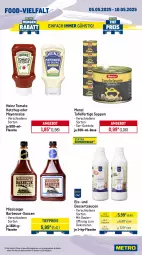 Gazetka promocyjna Metro - Wochen-Angebote Gastro - Gazetka - ważna od 10.05 do 10.05.2025 - strona 12 - produkty: Alwa, angebot, barbecue, beutel, chips, coupon, dallmayr, dallmayr prodomo, dessert, desserts, dessertsauce, eis, flasche, gerolsteine, gerolsteiner, getränk, getränke, granini, heinz, ketchup, mayonnaise, mineralwasser, Palette, prodomo, reis, saft, sauce, saucen, steiner, suppe, suppen, Ti, tiefpreis, tomato ketchup, tortilla, Tortilla Chips, wasser, Yo
